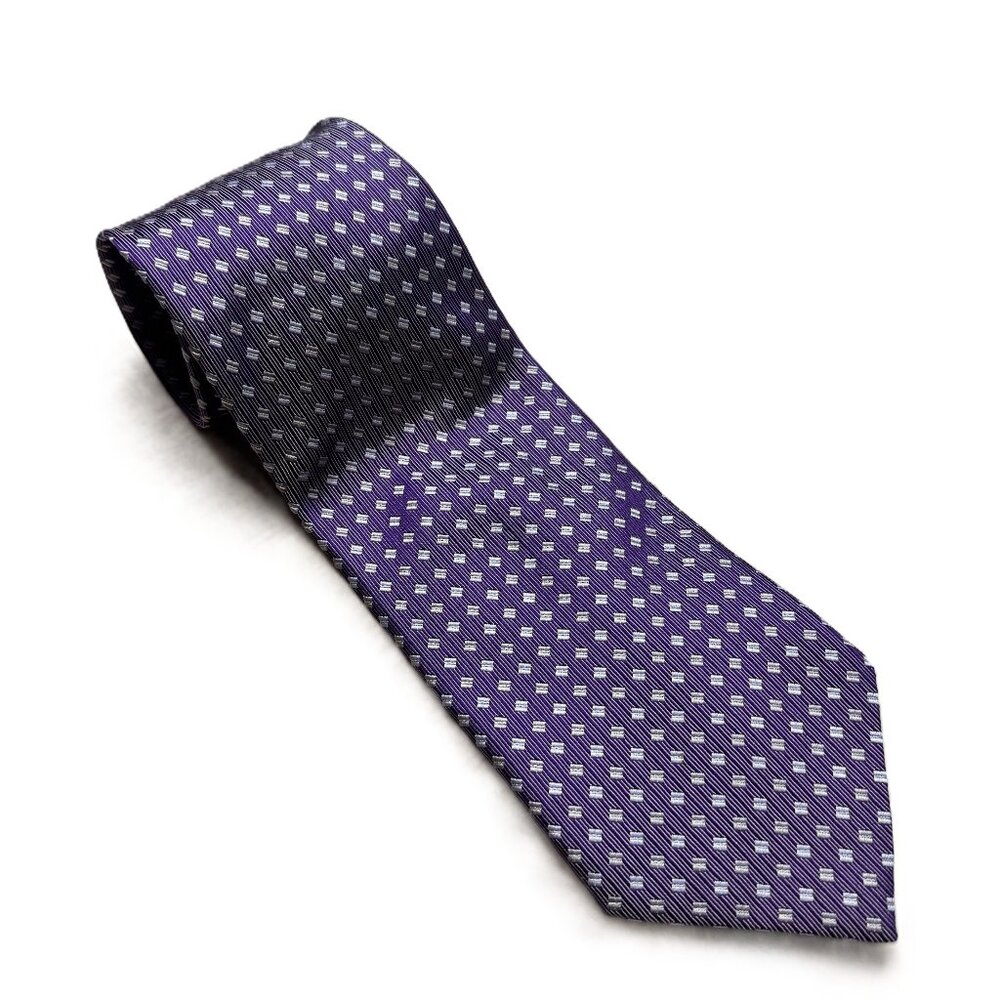 Weatherproof Purple Micro-Dot Tie Stain Resistant EUC